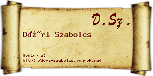 Dóri Szabolcs névjegykártya