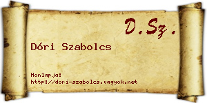 Dóri Szabolcs névjegykártya